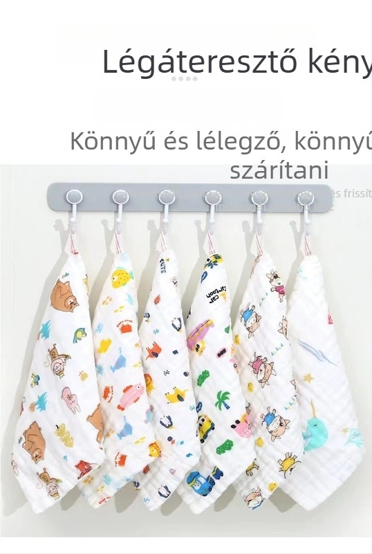 5 részes buborék fonalú pamut kendők intimápoláshoz, 100% pamut, nedvszívás 11–15 s, puha babáknak