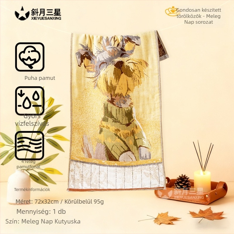 Baba arctörölköző, puha, bőrbarát és nedvszívó — géz anyag, 95 g, Márka Slanting Moon Three Stars