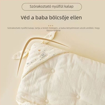 Újszülött babatakaró 100% pamutból, töltet kémiai rost, rajzfilm minta, biztonsági besorolás A, egész éves használatra
