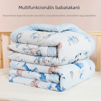 Baba plüss kötött kémiai rostból készült pléd, testreszabható újszülötteknek és kisgyermekeknek, 500–800 g, egész évben.