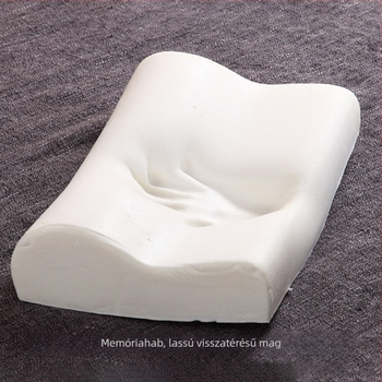 Memóriahabos párna felnőtteknek – téglalap alakú nyaki támasz bambusz rosttal és hullám mintázattal, lassú visszaaladás, testre szabható feldolgozás