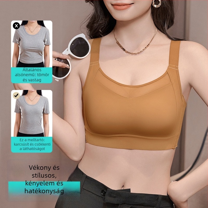 Női bandeau melltartó, varrás nélküli, oldalsó támasz, állítható és személyre szabható, teljes kosár, vékony formázott kosár