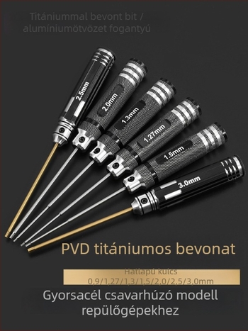 Model repülőgép hex csavarhúzó készlet 1.27/1.3/1.5/2.5 mm, 6‑szög