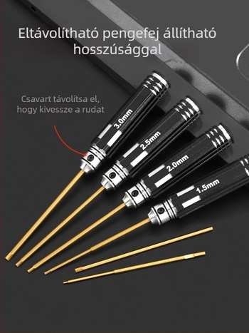 Model repülőgép hex csavarhúzó készlet 1.27/1.3/1.5/2.5 mm, 6‑szög