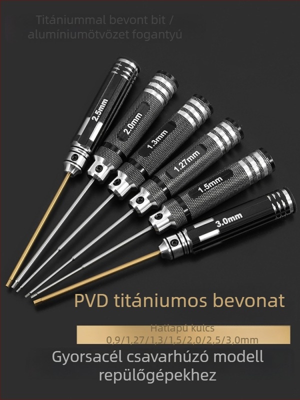 Model repülőgép hex csavarhúzó készlet 1.27/1.3/1.5/2.5 mm, 6‑szög