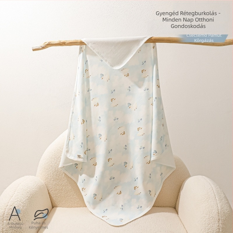 Újszülött pamut swaddle takaró, négy évszak, állat/rajzfilm/virág minta, Biztonsági osztály A