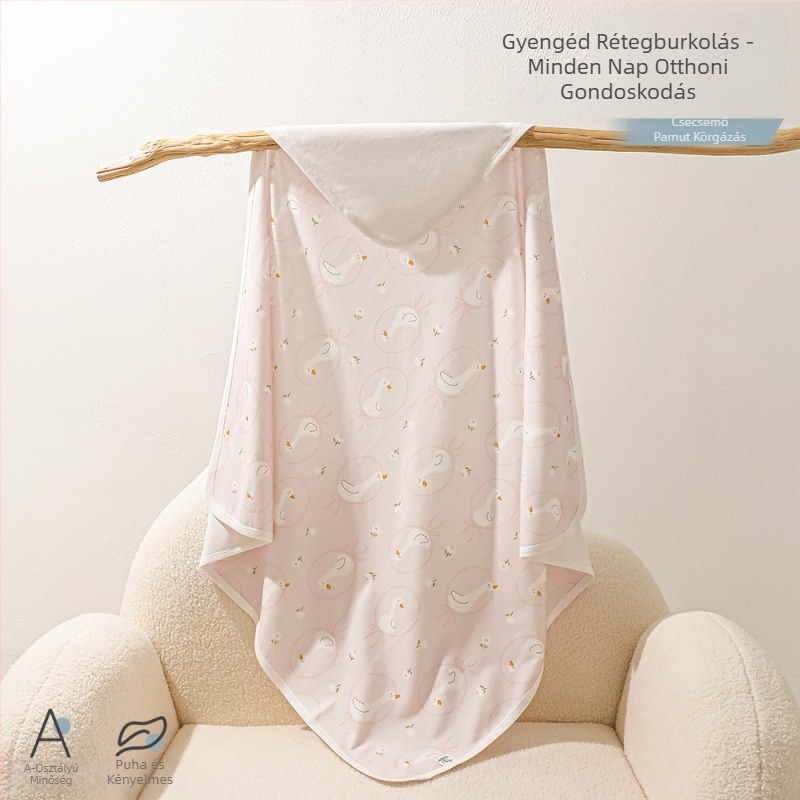 Újszülött pamut swaddle takaró, négy évszak, állat/rajzfilm/virág minta, Biztonsági osztály A