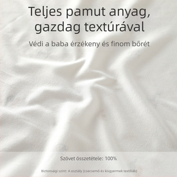 Újszülött pamut ölelő kendő, négy évszakos mintával, állat motívummal, alkalmas 1–3 éves korú gyermekeknek
