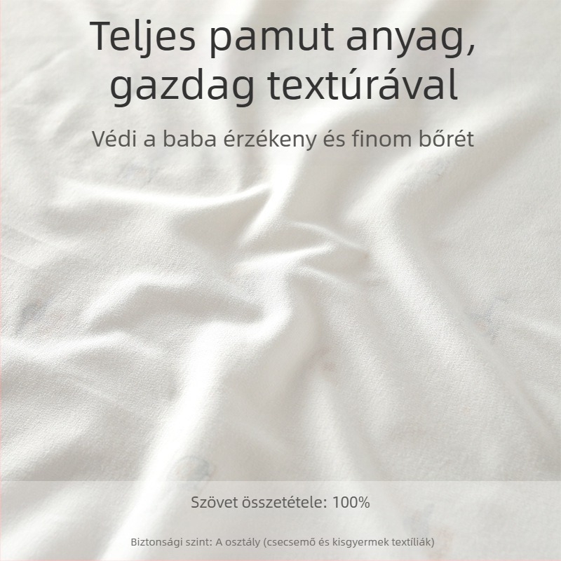 Újszülött pamut ölelő kendő, négy évszakos mintával, állat motívummal, alkalmas 1–3 éves korú gyermekeknek