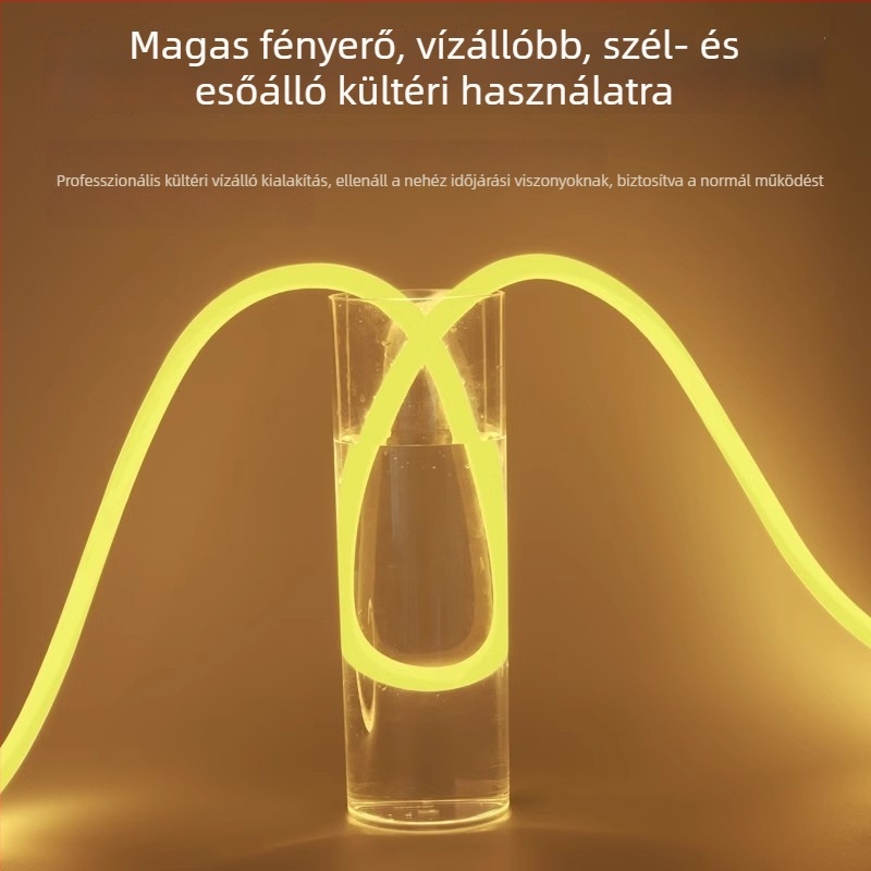 LED kör alakú fénycsík - szilikon rugalmas, kültéri vízálló reklámjelző (Nem importált; Nincs tanúsítvány; Nem általános adózó)