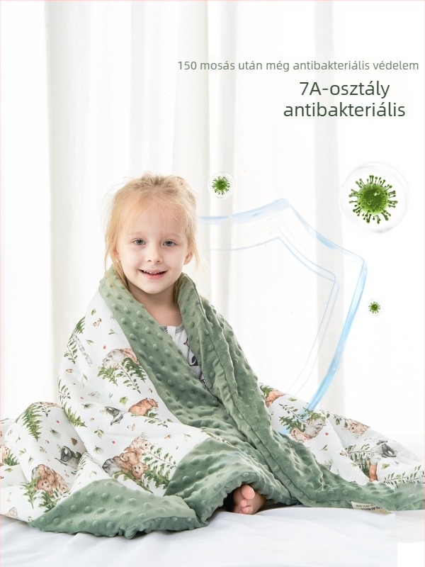Baba pléd Muslintree / Cotton Tree — állatmintás, minden évszakban használható, 95%+ tiszta pamut, 1–3 éveseknek (Márka: Muslintree/Cotton Tree; Anyag: 95%+ pamut; Minta: állatok; Kor: 1–3 év)