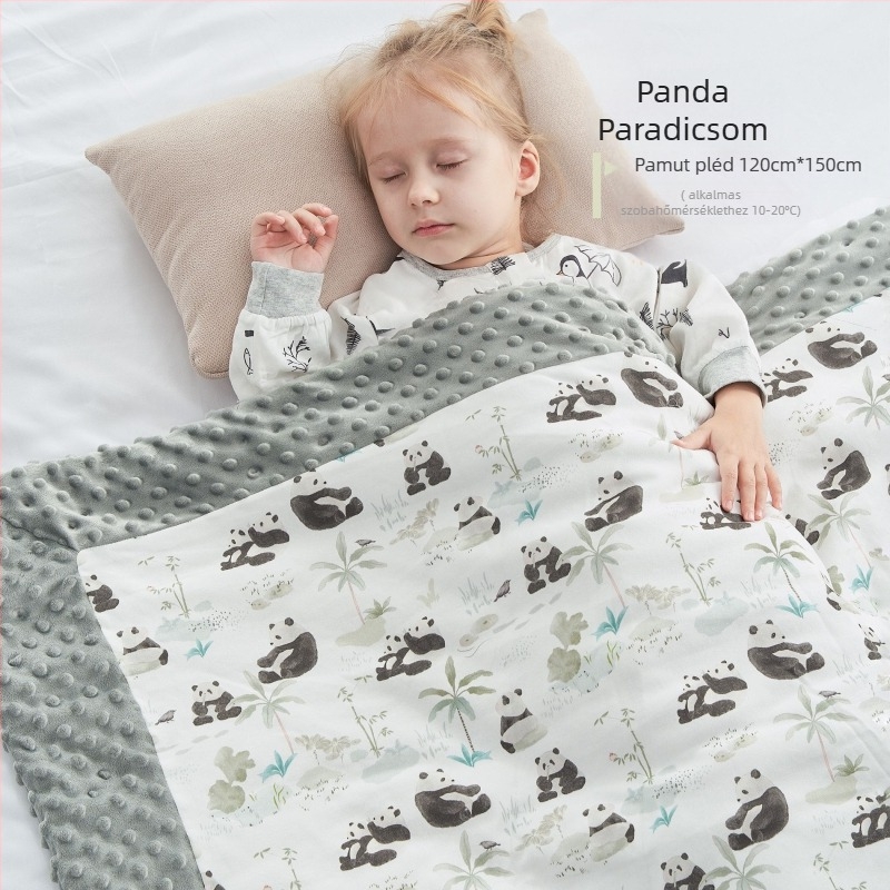 Baba pléd Muslintree / Cotton Tree — állatmintás, minden évszakban használható, 95%+ tiszta pamut, 1–3 éveseknek (Márka: Muslintree/Cotton Tree; Anyag: 95%+ pamut; Minta: állatok; Kor: 1–3 év)