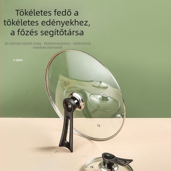 Edzett üveg fedő, univerzális wok- és serpenyőfedő, modern minimalista stílus