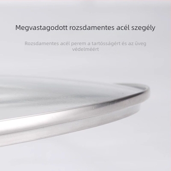 Edzett üveg fedő, univerzális wok- és serpenyőfedő, modern minimalista stílus