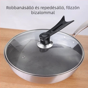 Edzett üveg fedő, univerzális wok- és serpenyőfedő, modern minimalista stílus