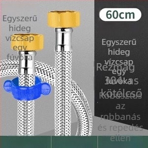 Innovator 304 rozsdamentes acél fonott cső - robbanásbiztos, nagy nyomású vízellátó tömlő bojlerhez és WC-hez, dupla acél végződéssel, modern minimalista stílus