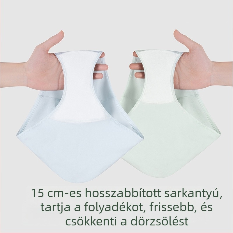 Női középmagasságú seamless pamut alsónemű, légáteresztő és antibakteriális.