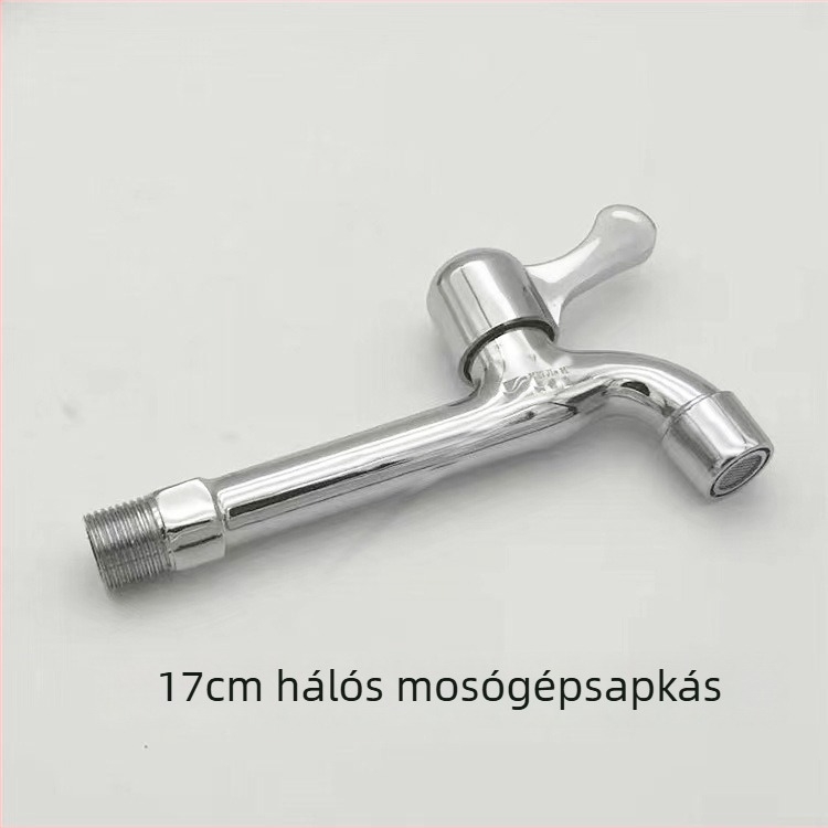 Mosógép csaptelep, cinkötvözet, csak hideg víz, gyorsnyitó mechanizmus, 15 mm be-/kimeneti átmérő