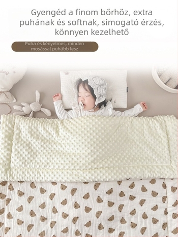 Gyerekeknek készült pamut jacquard pléd – rajzfilm mintával, 1–3 éveseknek, ősz