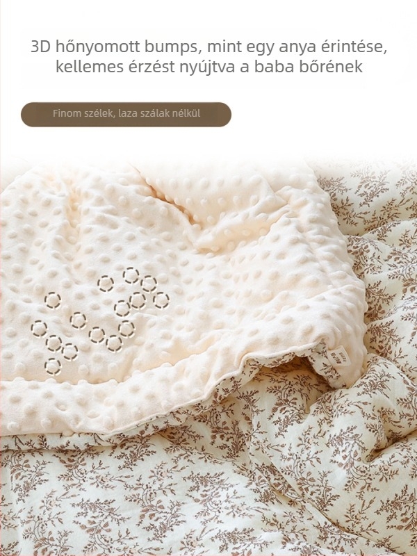 Gyerekeknek készült pamut jacquard pléd – rajzfilm mintával, 1–3 éveseknek, ősz