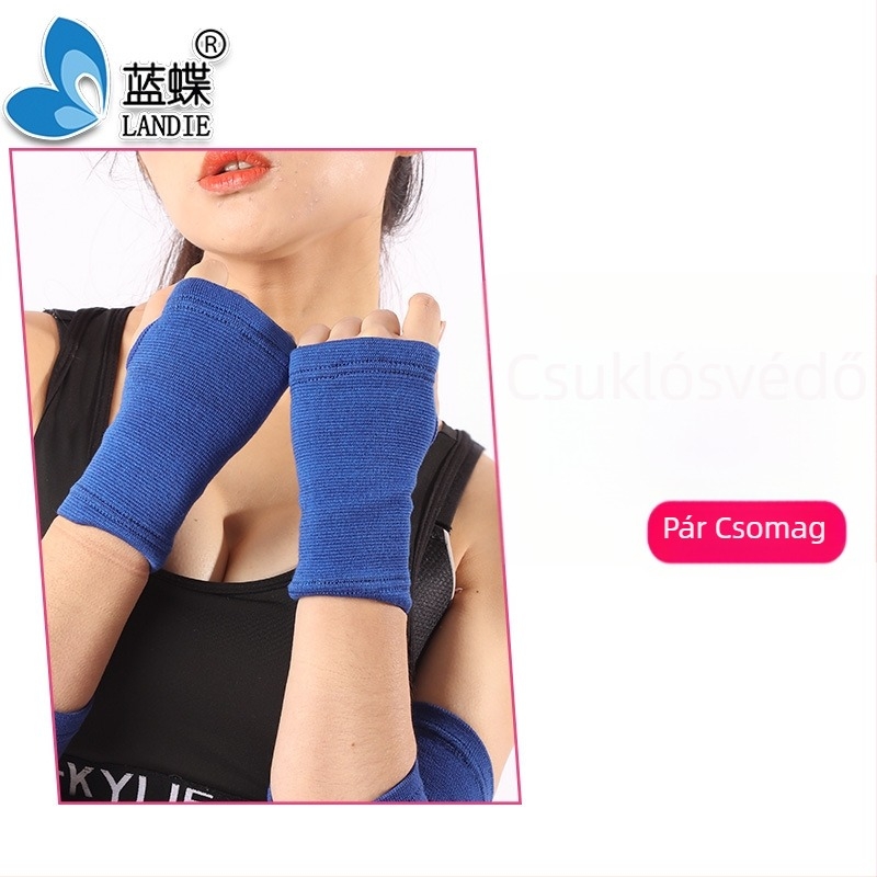 Kombinált sportvédő készlet tenyér, csukló, könyök, váll, térd, boka, fej és törzs védőkkel; anyag: poliészter rost, polipropilén, latex fonal; általános használatra minden sporthoz