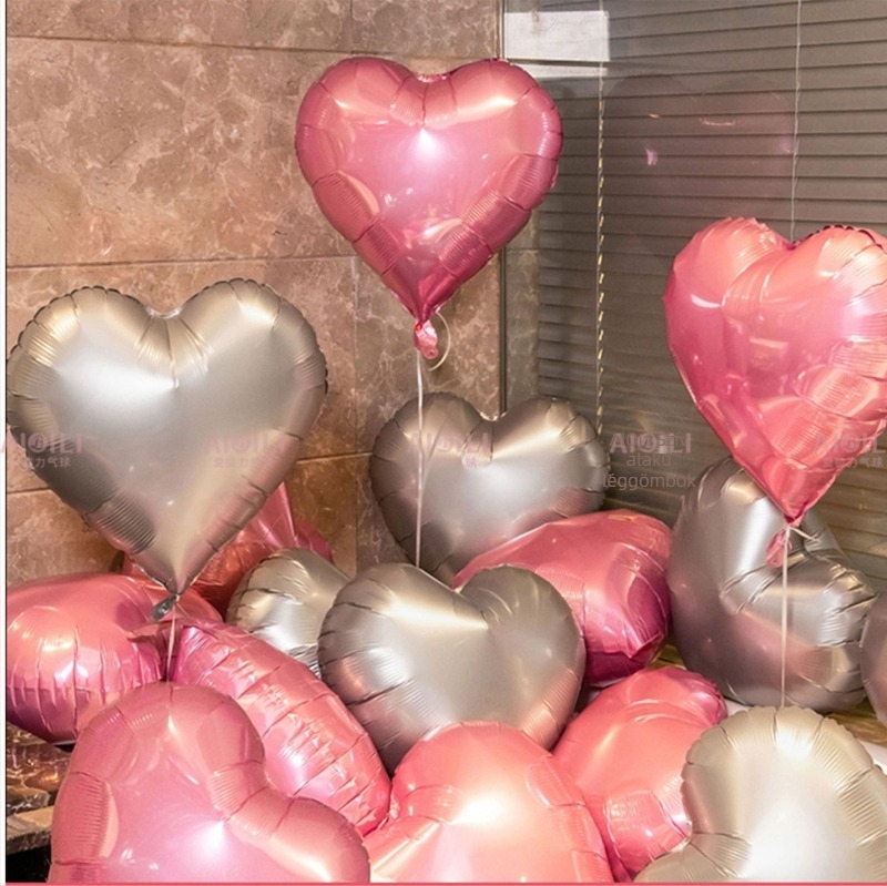 Fóliabalonok készlete alumínium anyagból, farok-formával, testreszabható logóval – születésnapra, esküvőre és Valentin-napra