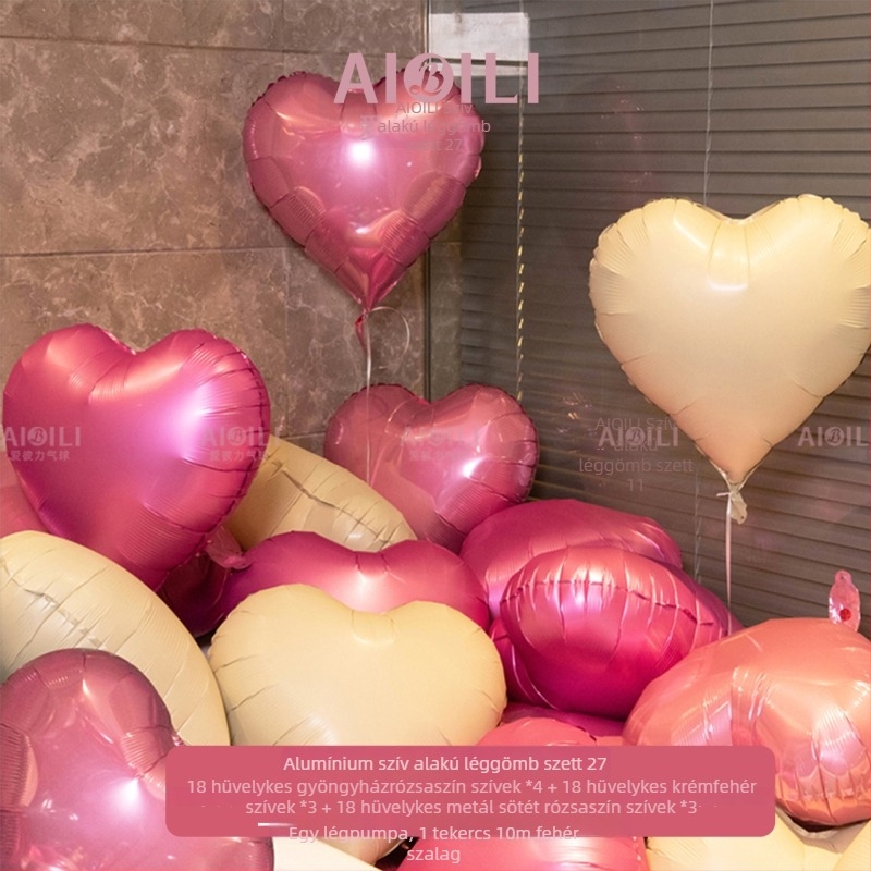 Fóliabalonok készlete alumínium anyagból, farok-formával, testreszabható logóval – születésnapra, esküvőre és Valentin-napra