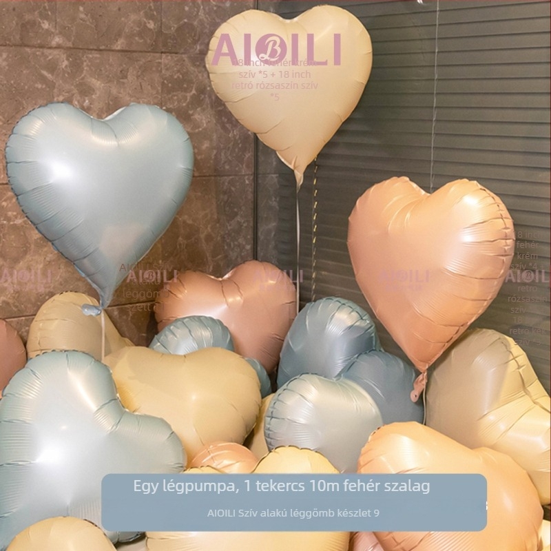 Fóliabalonok készlete alumínium anyagból, farok-formával, testreszabható logóval – születésnapra, esküvőre és Valentin-napra