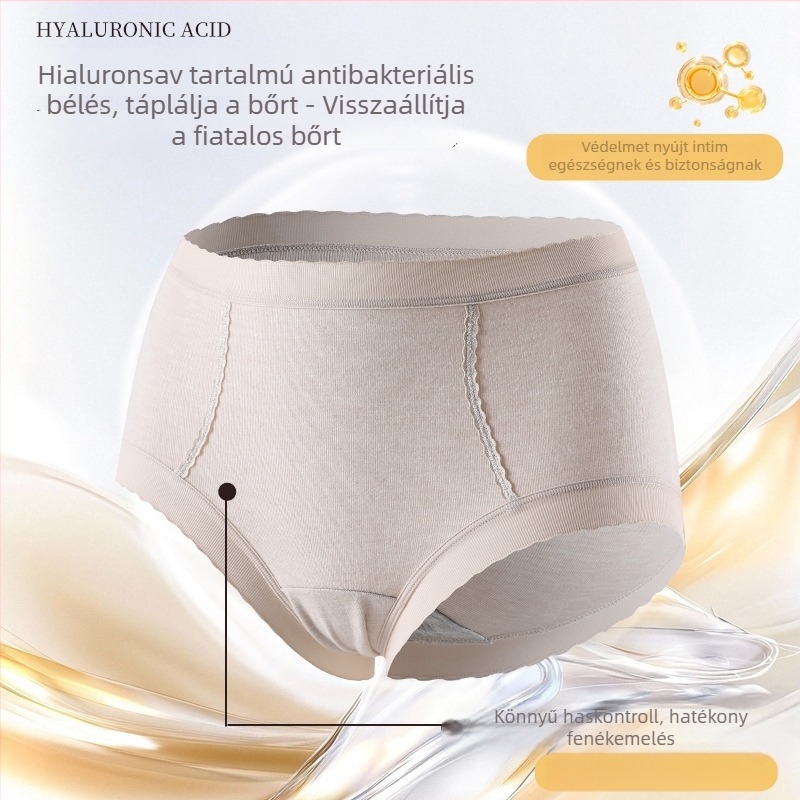Termikus női alsónemű Regenerated Cellulose Fiberből, magas derekú, kötött, varrás nélküli, antibakteriális, lélegző