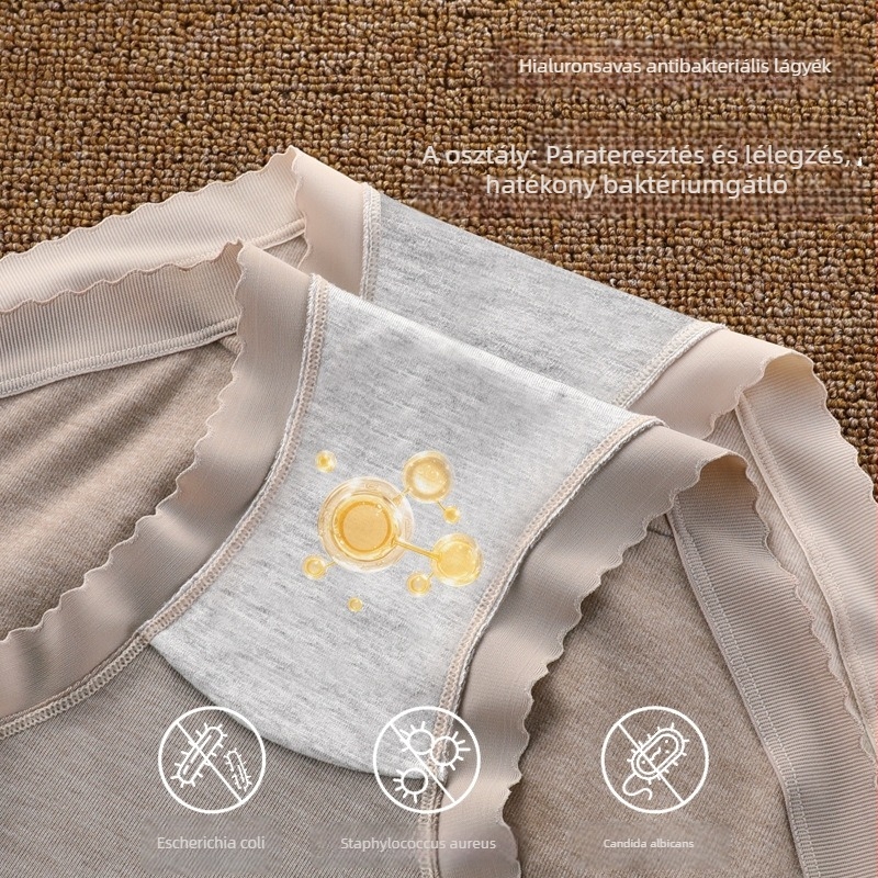 Termikus női alsónemű Regenerated Cellulose Fiberből, magas derekú, kötött, varrás nélküli, antibakteriális, lélegző