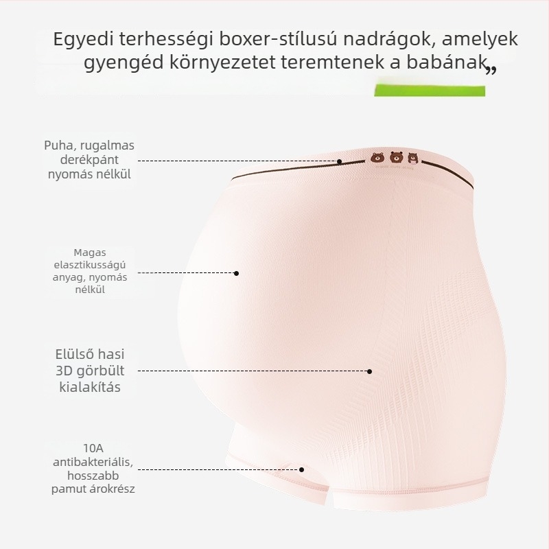 Terhes nők fehérneműje, magas derekú, seamless, nylon anyag, pamut belső rész