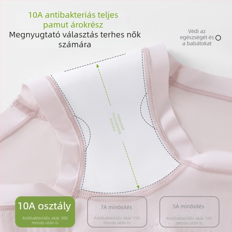 Terhes nők fehérneműje, magas derekú, seamless, nylon anyag, pamut belső rész