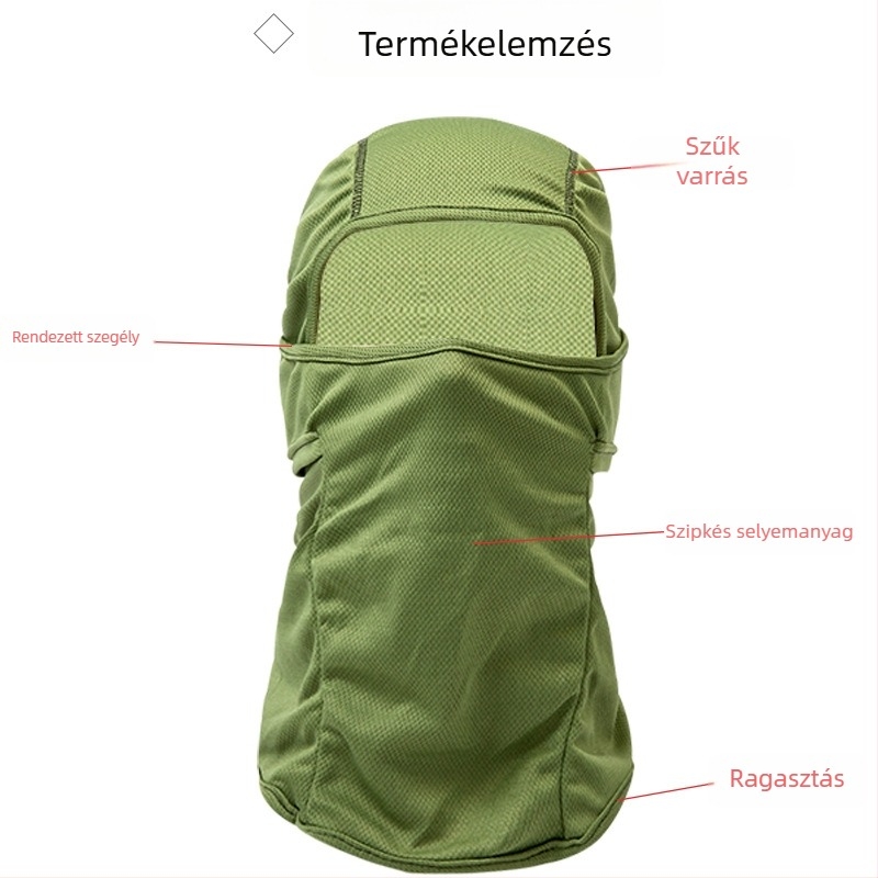 Kerékpáros/motorkerékpáros arcmaszk – UV védelem, Spandex/Lycra anyag, uniszex, márka AT