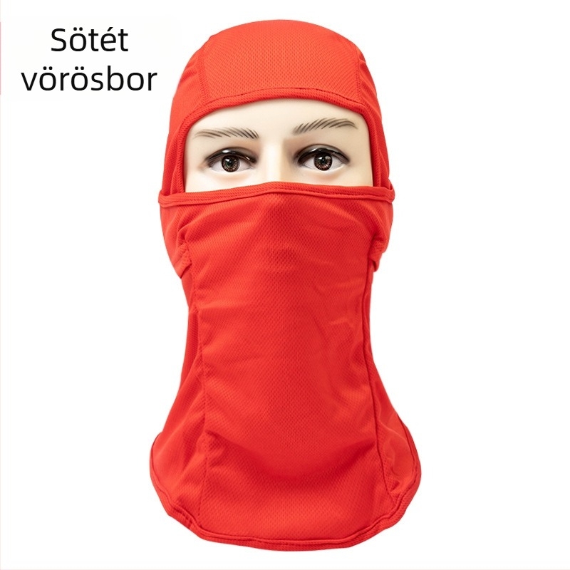 Kerékpáros/motorkerékpáros arcmaszk – UV védelem, Spandex/Lycra anyag, uniszex, márka AT