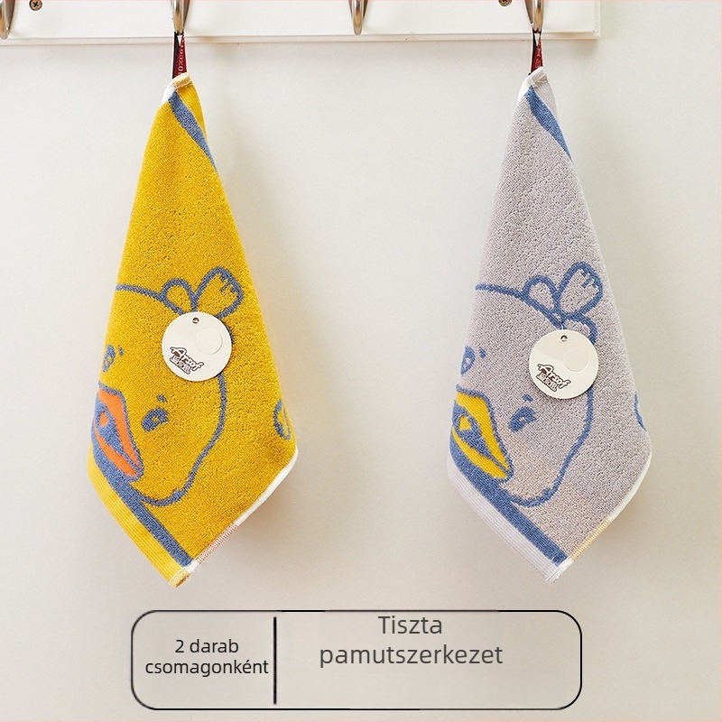 Gyerekeknek szóló négyzet alakú pamut arc-törölköző, puha és nedvszívó, 28 g, 32 szál, logóval testreszabható.