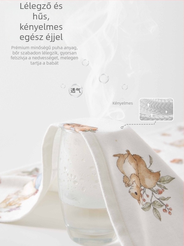 Újszülött csomagoló takaró, 100% pamut, egész éves használatra, mintás rajz, 0–1 éves korosztálynak