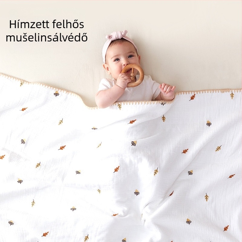 Baba géz takaró és fürdőlepedő, lélegző és bőrbarát, minden évszakra, 200–300 g