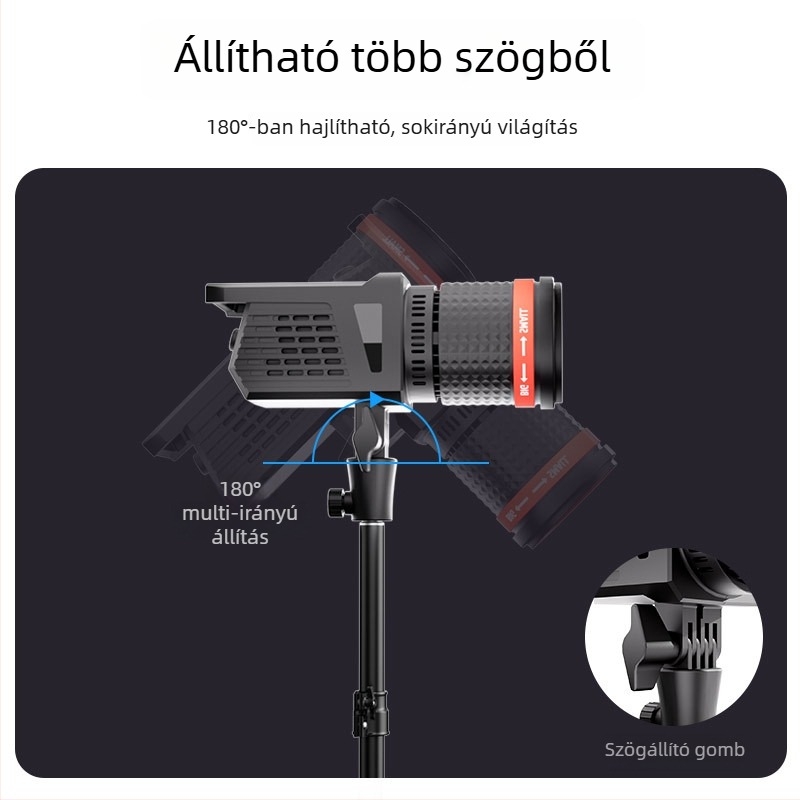 LED töltőfény élő közvetítéshez - 40W, háromszínű fényhőmérséklet, álló kivitel, 220V, LATZZ