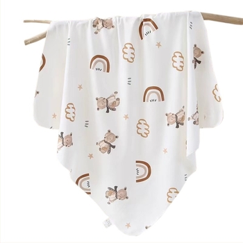 Longli újszülött swaddle kendő — 100% pamut, mesefigura minta, egész éves használatra