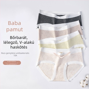 Kismama pamutból készült fehérnemű, alacsony derék, lélegző és antibakteriális, gátkörüli belső rész 80–90% regenerált cellulózrost