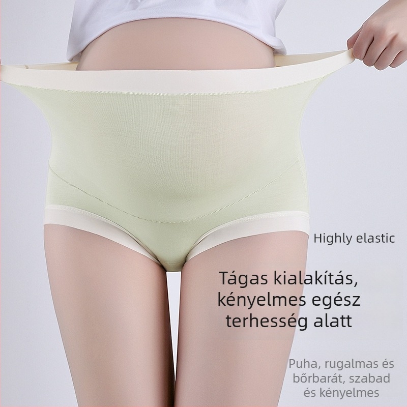 Modal magas derekú kismama bugyi, légáteresztő anyag, hasi támasz és antibakteriális terület
