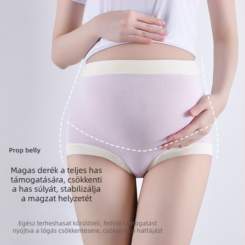 Modal magas derekú kismama bugyi, légáteresztő anyag, hasi támasz és antibakteriális terület
