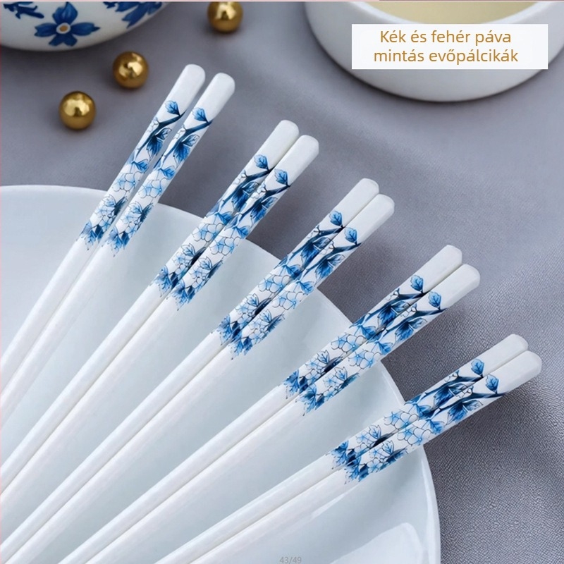 Kerámia evőpálcikák, Tao Xing Tian Xia márka, Modern minimalist stílus, virágos mintázat, prémium kategória