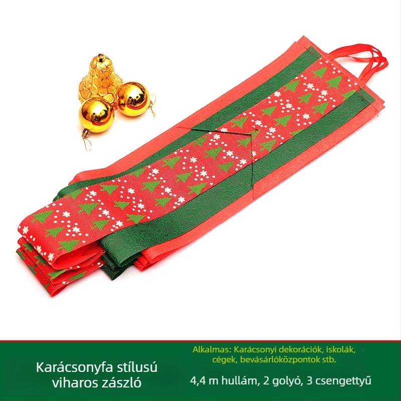 Hullámos zászlófüzér karácsonyi dekorációhoz, vászon zászlók, modern minimalist stílus, Shu Tingxiang Márka
