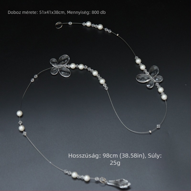 25 darab átlátszó akril hópelyhek függő díszek karácsonyi és esküvői dekorációkhoz, lógató kiegészítők