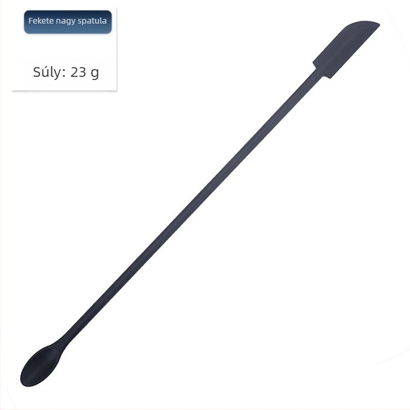 Mini szilikon spatula készlet sütéshez éles hegyű, tartalmaz kozmetikai üveg spatulát és lekvárkanalat, 3 darab — szilikon, Kenna, 2018