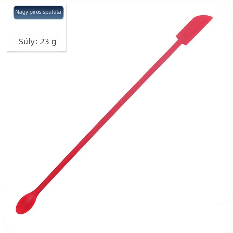 Mini szilikon spatula készlet sütéshez éles hegyű, tartalmaz kozmetikai üveg spatulát és lekvárkanalat, 3 darab — szilikon, Kenna, 2018