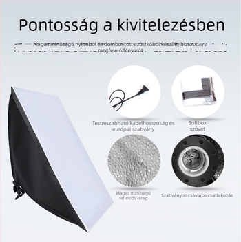 Professzionális LED gomba lámpa fotózáshoz távirányítóval – dimmelhető, szabályozható színhőmérséklet és fényerő, élő közvetítéshez és fotózáshoz