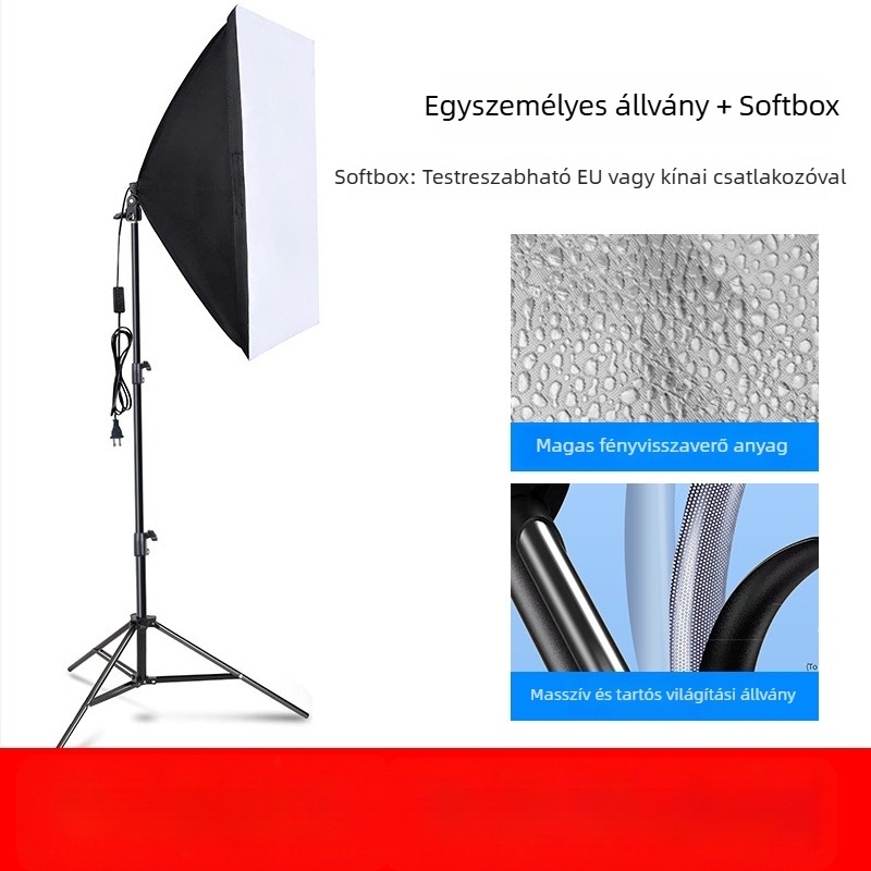 Professzionális LED gomba lámpa fotózáshoz távirányítóval – dimmelhető, szabályozható színhőmérséklet és fényerő, élő közvetítéshez és fotózáshoz