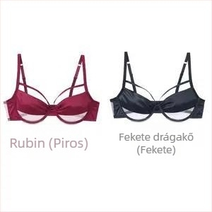 Nylon melltartó; kosár 3/4; vékony öntött kosár; rögzített dupla pántok; összesűrítő funkció